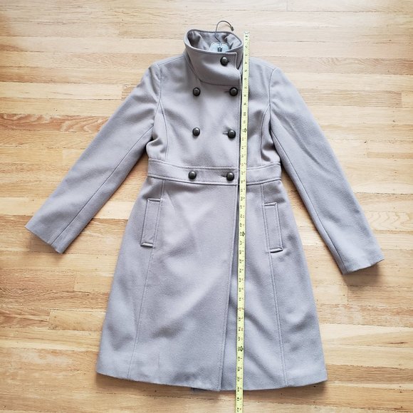 Old Navy Womens wool blend double-breasted mocha mauve gray peacoat lined size S - Picture 8 of 14